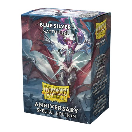 Pochettes: Dragon Shield Blue Silver Dual Matte