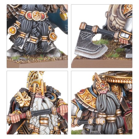 The Old World Nains: Dwarf Lords with Shieldbearers