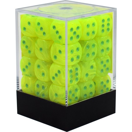 Dés: Set de 36 Dés 6 Electric Jaune Vert