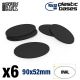 Accessoire: Socles Plastiques Ovale 90x52mm