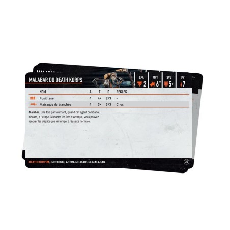 Kill Team: Death Korps Cartes Techniques