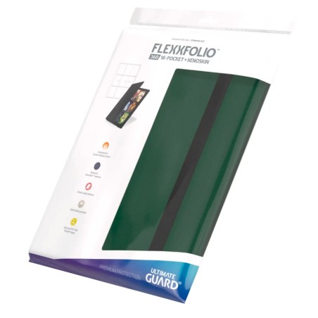 Portfolio: Flexxfolio Vert Xenoskin 360 Cartes (18 Pocket/Page)