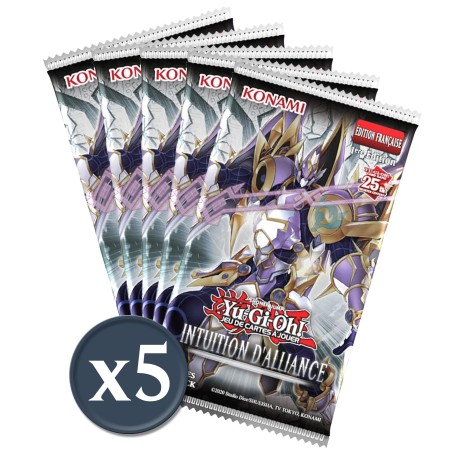 Intuition d'Alliance: Lot de 5 Boosters Yu-Gi-Oh