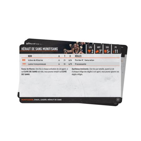 Kill Team: Munifisangs Cartes Techniques
