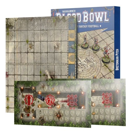 Bloodbowl-Bretonnians-Pitch-and-Dugouts