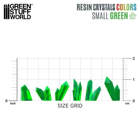 Décor: Cristaux en Résine Vert x80