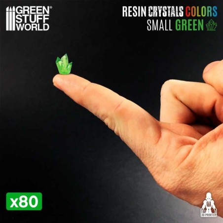 Décor: Cristaux en Résine Vert x80