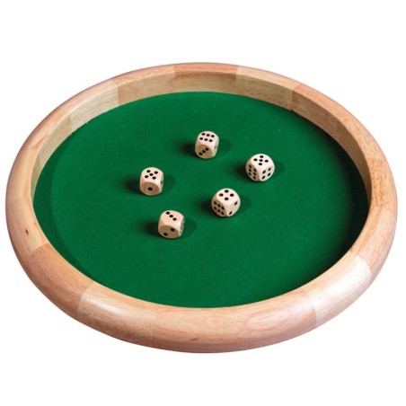 Piste de Dés de Luxe 45cm et 5 Dés