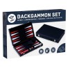 Jeux de Société: Backgammon Cuir Vegan Bleu (38cm)