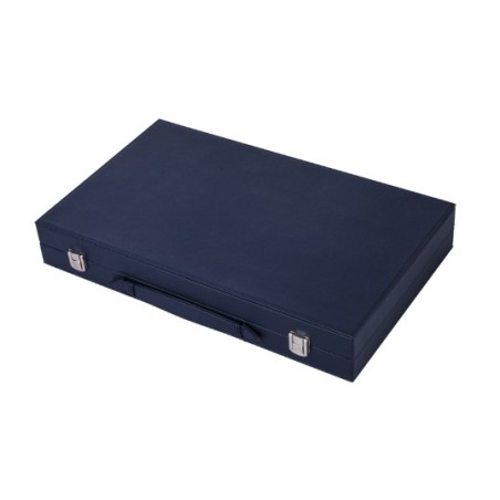 Jeux de Société: Backgammon Cuir Vegan Bleu (38cm)