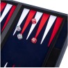 Jeux de Société: Backgammon Cuir Vegan Bleu (38cm)