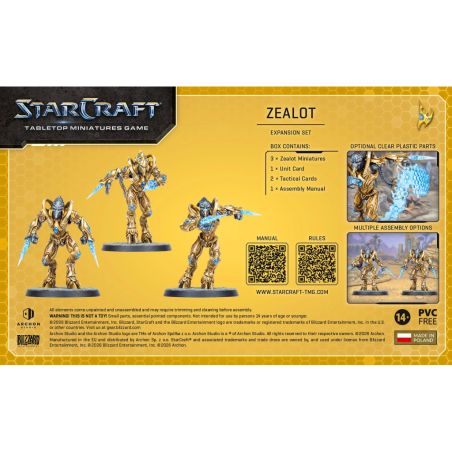 Starcraft: Protoss Zealot Expension Set (x3 Figurines) (Anglais)