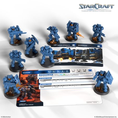 Starcraft: Terran Marines Expension Set (x9 Figurines) (Anglais)