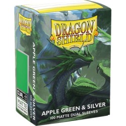 Pochettes-Dragon-Shield-Apple-Green-Silver-Dual-Matte