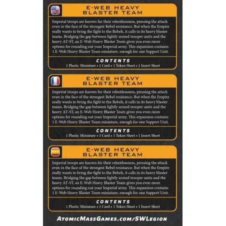 SW Légion:  Équipe Blaster Lourd E-Web (Reissue)