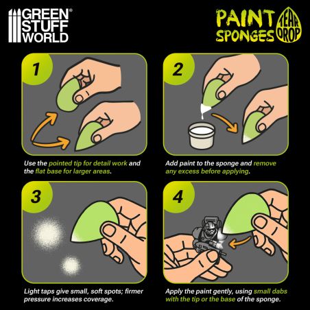 Éponges en Goutte pour peindre (x5)