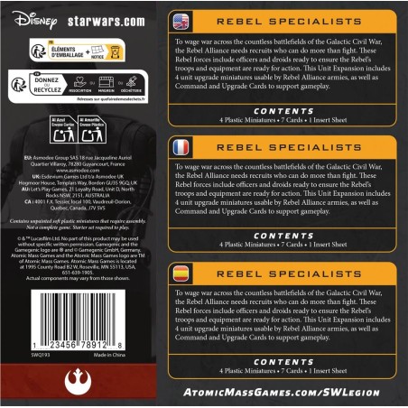 SW Légion: Spécialistes Rebelles (x4 Figurines)