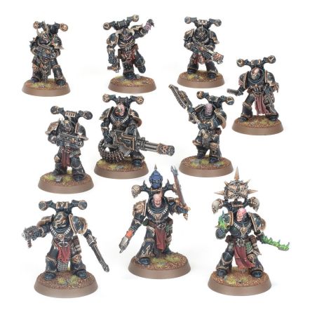 Chaos Space Marines: Bataillon, Bande de Guerre (x34 Figurines)