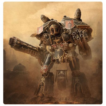 Legio Imperialis:Warlord Titan with Volkite Destructor and Macro-gatling Blaster