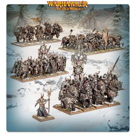 The Old World Guerriers du Chaos: Armées de Colonne de Bataille (x38 Figurines)