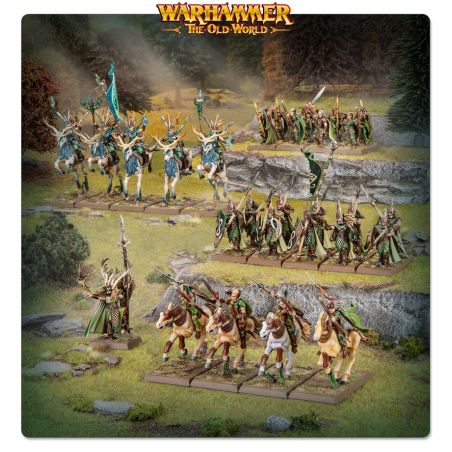 Elfes Sylvain: Colonne de Bataille (x28 Figurines)