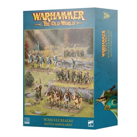 Elfes Sylvain: Colonne de Bataille (x28 Figurines)